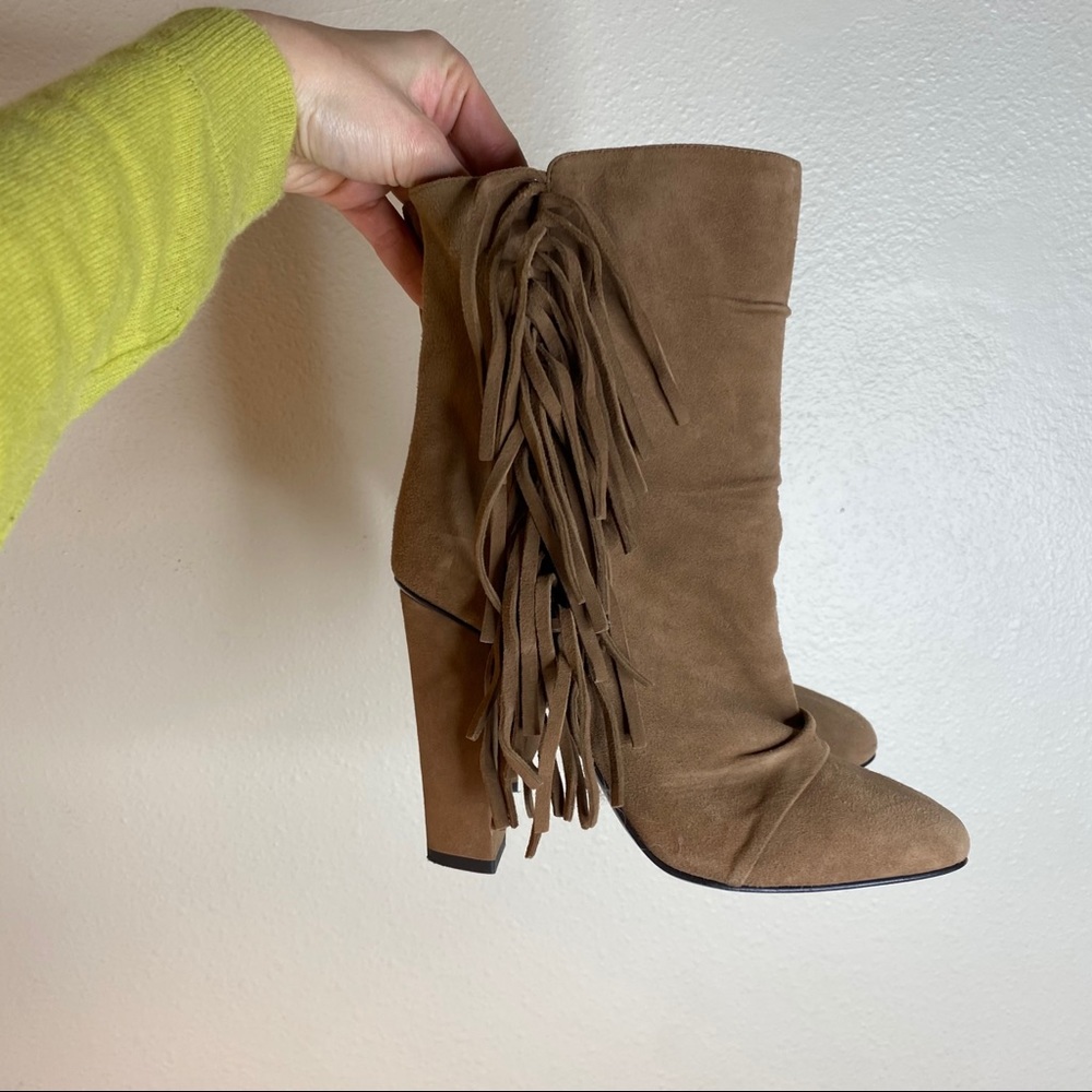 Giuseppe Zanotti fringe suede booties NEW